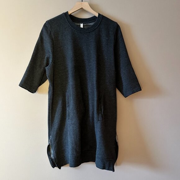 Women's XL Fabletics Elena Sweater Dress Heathered Black Sporty Chic - Picture 3 of 9
